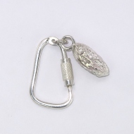 Silver olive pip keyfob